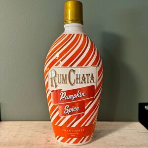 Rum Chata Pumpkin Spice Cream Liquor Empty Alcohol Bottle | Crafts Upcycle Art